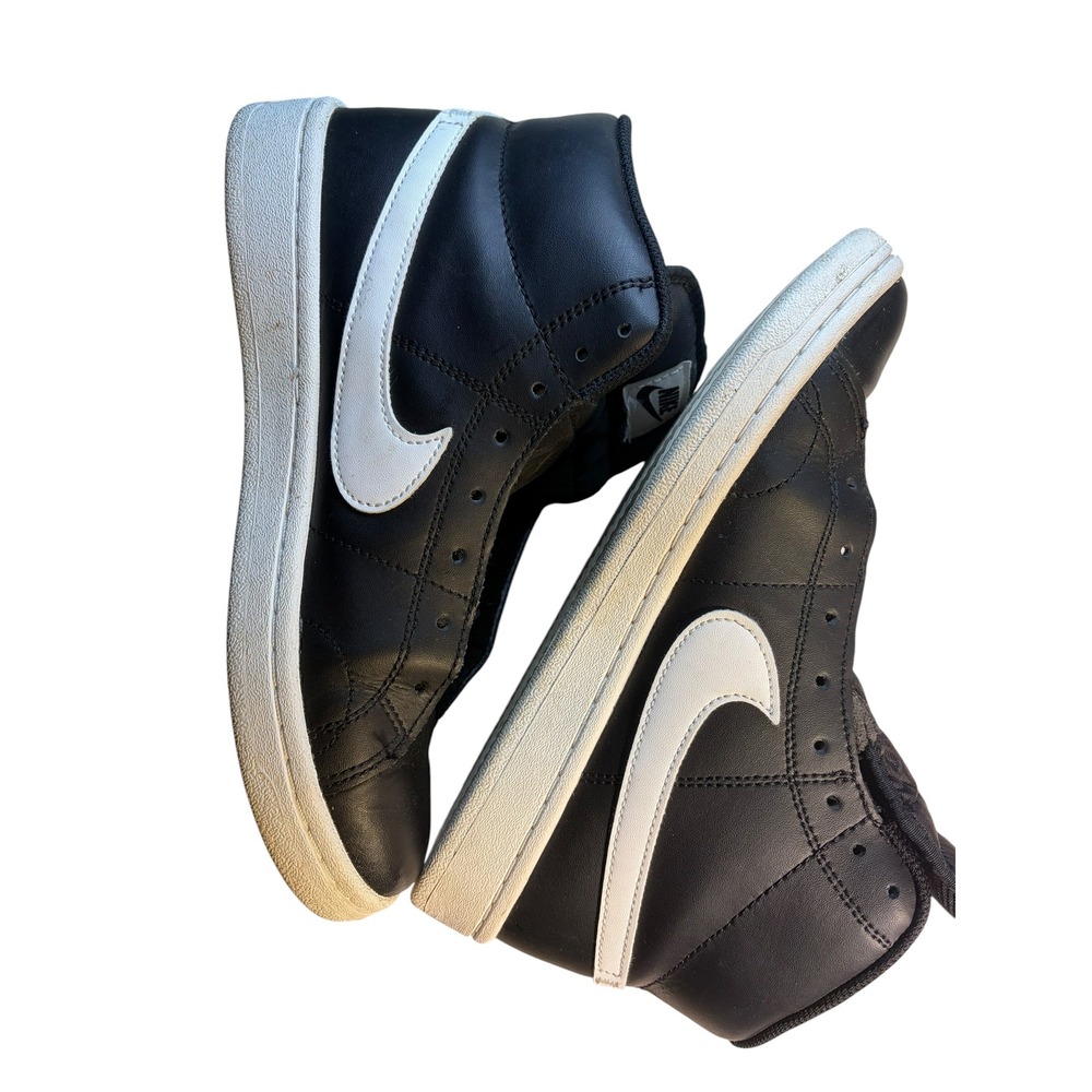 Nike Court Royale 2 Mid Womens 7.5 Black White‎ High Top Sneakers CT1725-001